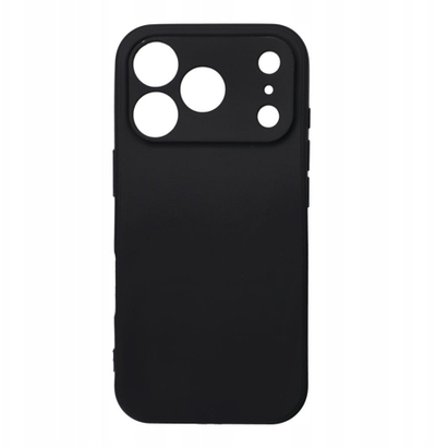 Maskë telefoni OEM Soft për iPhone 17 Pro Max, silikon, e zezë