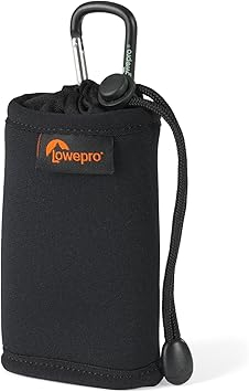 Çantë për kamerë Lowepro Hipshot 10, për kamera kompakte, me karabinë, e zezë
