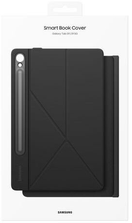 Коперта Samsung Smart Book Cover Galaxy Tab S9 FE, држач за пенкало, функција за стоечка поставка, црна