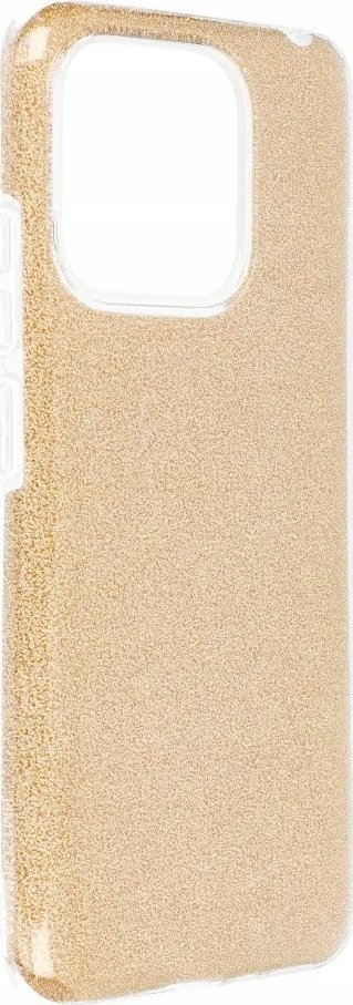 Kuti telefoni Forcell Shining për Xiaomi Redmi 12C, silikon i butë, me shkëlqim, ngjyrë gold