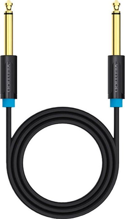 Kabllo audio Vention 6.35mm Jack në Jack, 3m, e zezë