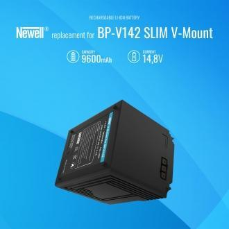 Bateri Newell BP-V142 SLIM V-Mount, 142Wh, litium-jon, e zezë