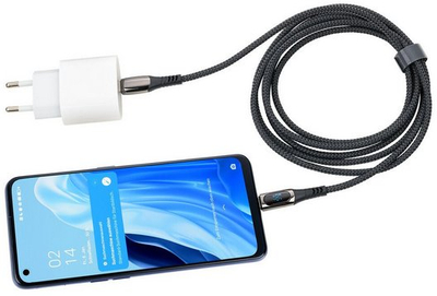 Kabëll karikimi Troika SPEEDY XL, USB C 2m, 100W, i zi