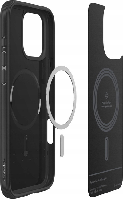 Kapak telefoni Caseology by Spigen Parallax MagSafe për iPhone 16 Pro, mbrojtës, i zi matte