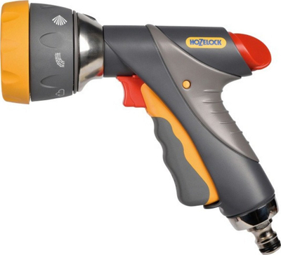 Pistole ujitje Hozelock 2694 Multi Spray Gun Pro, shumë mënyra spërkatje, trup metalik, gri
