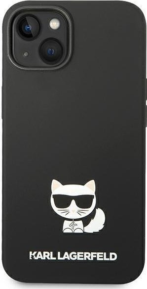 Këllëf telefoni Karl Lagerfeld Silicone Choupette Body për iPhone 14 Plus 6.7", silikon, i zi