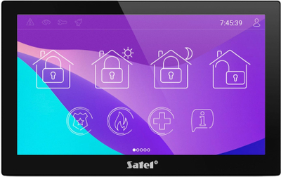 Tastierë alarmi Satel INT-TSH210-B, ekran 10", touch, e zezë
