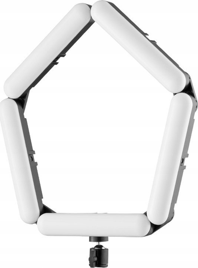 Dritë studio LED FreePower V8, unazë gjashtëkëndore, 3200-6500K, e bardhë