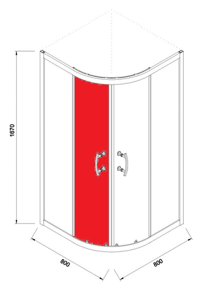 Kabinë dushi universale, xham sigurie, profile metalike, transparente