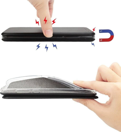 Këllëf portofol Nemo Case Flip Elegance për iPhone 13, lëkurë ekologjike, i kuq