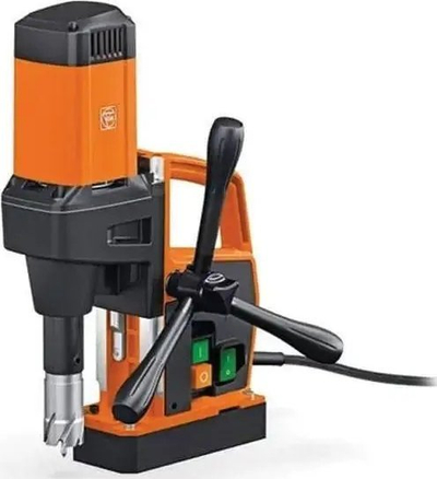Trapano magnetik FEIN KBE 230V, me kabllo, Euro Plug, portokalli