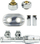 Set termostatik radiator Vario Term All in One Twins Right, dalje 50mm, për tuba PEX 16mm, krom