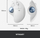 Maus Logitech ERGO, wireless, Bluetooth, USB, i bardhë