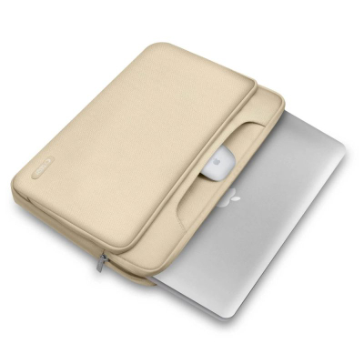 Çantë laptopi Tech-Protect Pocket Bag, 15-16", që s’e merr uji, bezhë