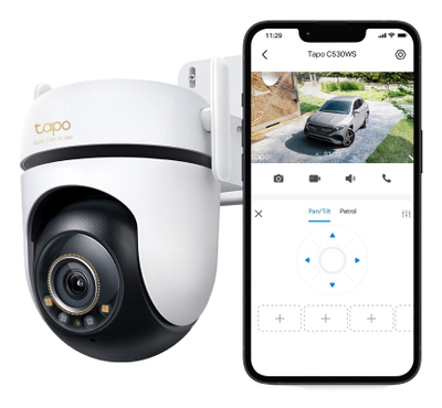 Камера за безбедност TP-Link Tapo C530WS, 3K 5MP, Wi‑Fi, бела