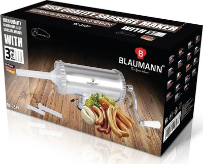 Полнач за колбаси Блауман BL-3337, 1.5kg, легура алуминиум, сребрена боја