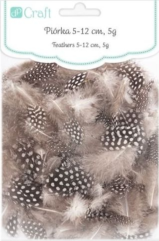 Pupla zbukuruese Quail Feathers, 5–12 cm, 5 g, kafe natyrale
