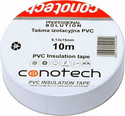 Shirit izolues elektrik, 10m, 0.13x15mm, i bardhë