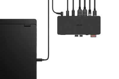 Докинг станица ASUS Triple 4K Thunderbolt 4 DC500, до 3 монитори 4K, напојување 90W, црна