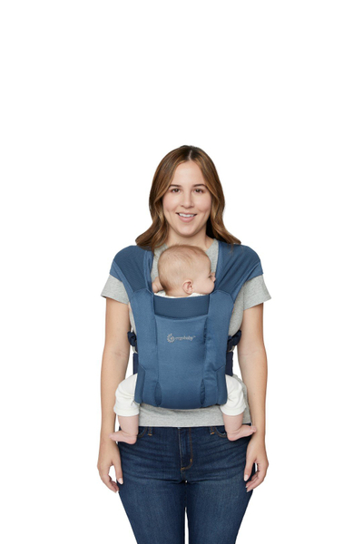 Mbajtëse bebe Ergobaby Embrace Soft Air Mesh, ergonomike, rrjetë ajrosëse, blu