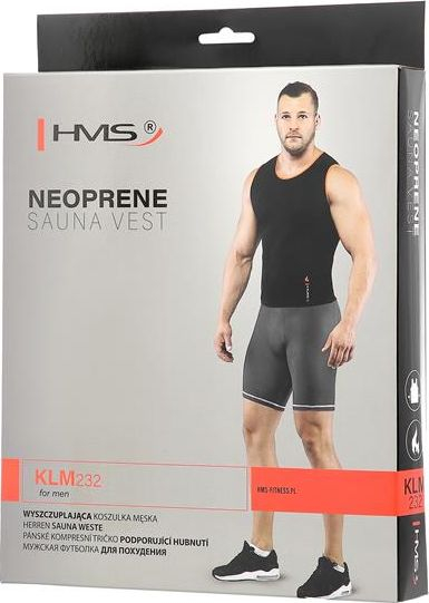 Bluzë sportive për dobësim HMS KLM232, neopren, madhësia L, e zezë