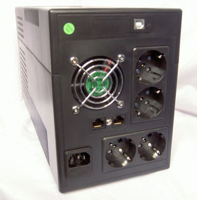 UPS Orvaldi 1500LED USB, 1500VA 900W, me AVR, ngjyrë e zezë