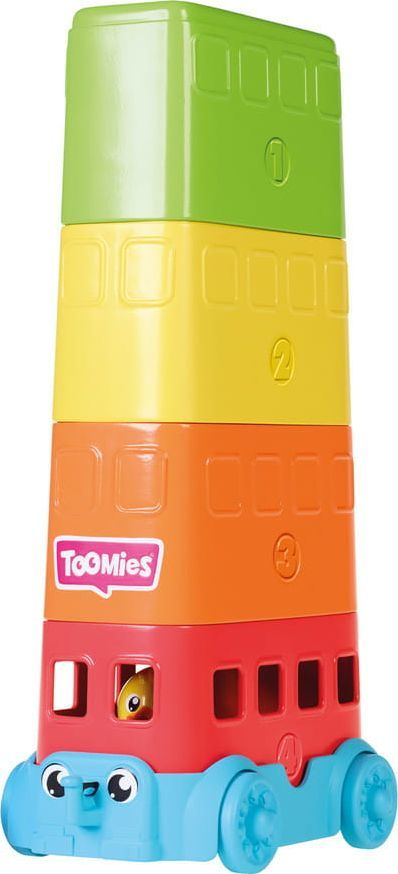 Lodër edukative Tomy Toomies Pyramid Bus, autobus piramidë, për kalamaj 12m+