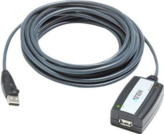 Kabllo ATEN USB A - USB A UE250-AT, 5m, e zezë