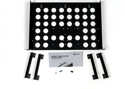 Kit montimi rack 1U Vertiv Avocent, për 2 HMX 5000/6000, metal, i zi