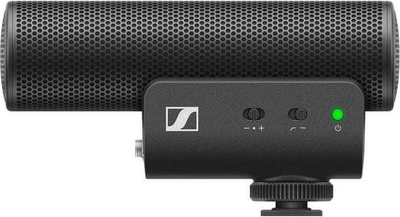 Mikrofon shotgun Sennheiser MKE 400, i vogël, me 3 nivele ndjeshmërie, i zi