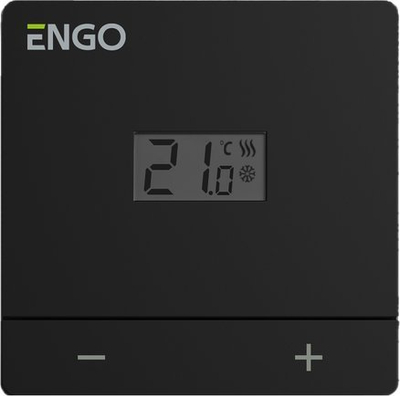 Termostat me kabllo Engo EASY230B, 230V, me ekran LCD, ngjyrë e zezë