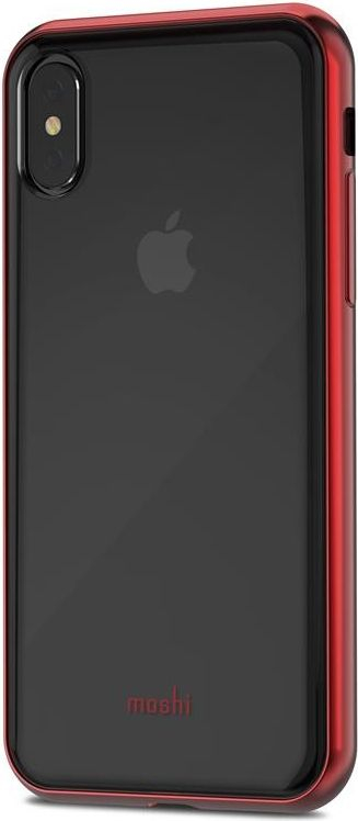 Mbrojtëse telefoni Moshi Vitros për iPhone X, plastike, transparente, e kuqe