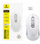 Maus wireless Baseus F02, USB 2.4GHz, ergonomik, i bardhë