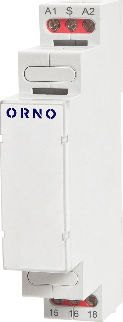 Rele instalimi Orno OR-PI-457/3/UNI, 3P 8A, 12–230V AC/DC, e bardhë