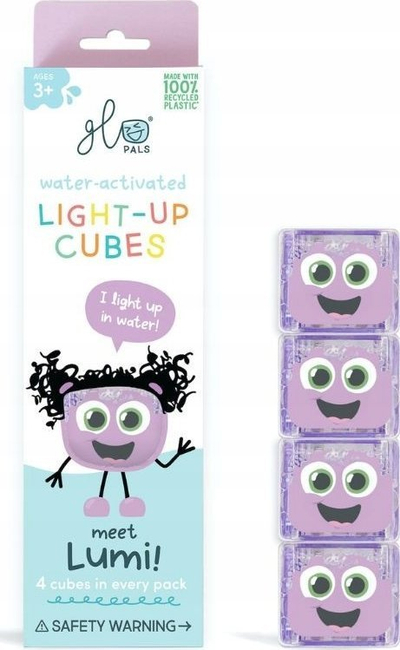 Glo Pals Lumi, kube ndriçuese për në ujë, set me 4 copë, vjollcë