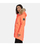 Parka për gra Huppa Vivian, 200g, me kapuç me lesh natyral, ngjyrë koral neon