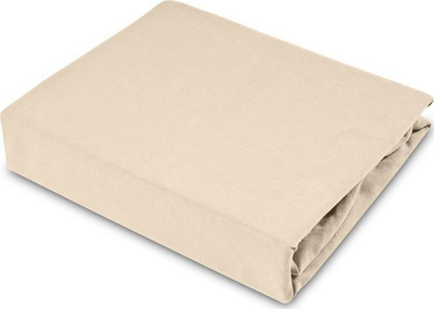 Çarçaf krevati Caretero Jersey, 120x60 cm, cappuccino