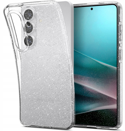 Mbështjellës telefoni Spigen Liquid Crystal Glitter, për Samsung Galaxy S26 Plus, TPU fleksibël, transparent me shkëlqim