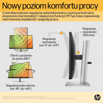 Monitor HP E24u G5, 23.8'', Full HD, i zi