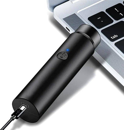 Електрична машиница за бричење AG944 Mini Shaver, полнење преку USB, LED индикатор, сива