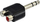 Adapter audio SSQ HA7, 2 x RCA femër, jack stereo 6.3 mm, i zi