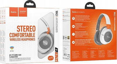 Kufje Hoco Adventure W43, pa tela, me Bluetooth, të bardha