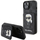 Këllëf telefoni Karl Lagerfeld KLHCP15SSAKKNSCK për iPhone 15 6.1", hardcase Saffiano, me xhep për karta, i zi
