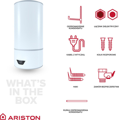 Bojler uji Ariston Lydos Hybrid WiFi 80, 1.2 kW, depozitë kondensimi 6.3 L, gri