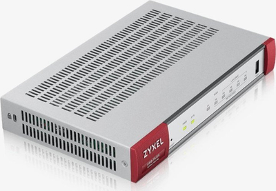 Firewall hardware Zyxel USG Flex 100, 0.9 Gbit/s, VPN IPSec SSL, gri me të kuqe
