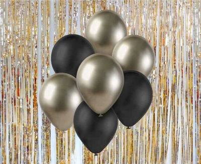 Balona dekorative Godan Beauty&amp;Charm, 30 cm, sete 7 copë, të zeza dhe ari