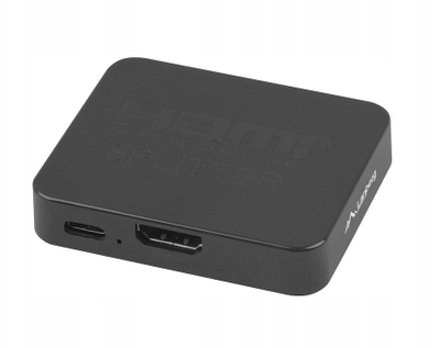 Ndarës video HDMI Lanberg, 2x HDMI, 4K, me USB C, i zi