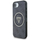 Мобилна маска Guess IML Metal Glitter 4G Circle Triangle за iPhone 16E, MagSafe, црна