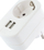 Adapter karikimi USB Schwaiger, futet direkt në prizë 230V me dalje kaluese, 2x USB, i bardhë
