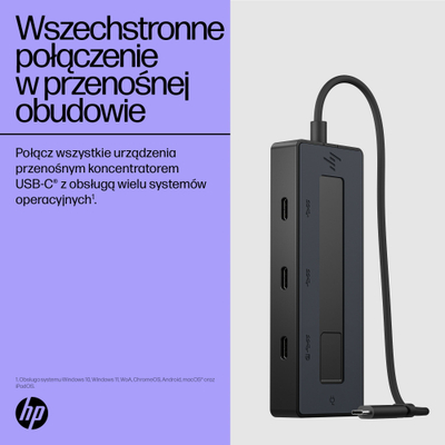 USB hub HP 4K USB C Multiport, 4 porta, USB C